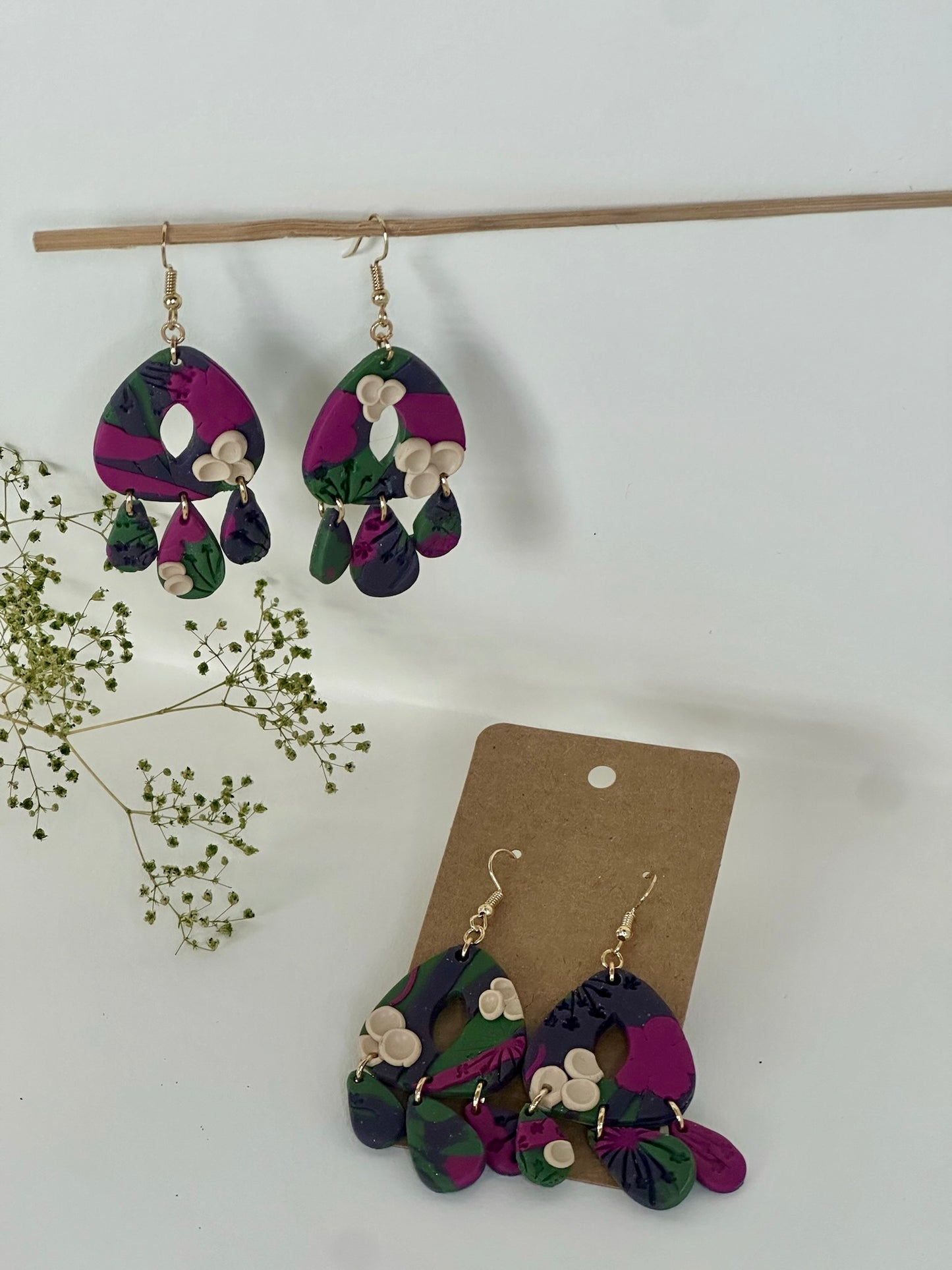 Abstract Dangle Drop Earrings