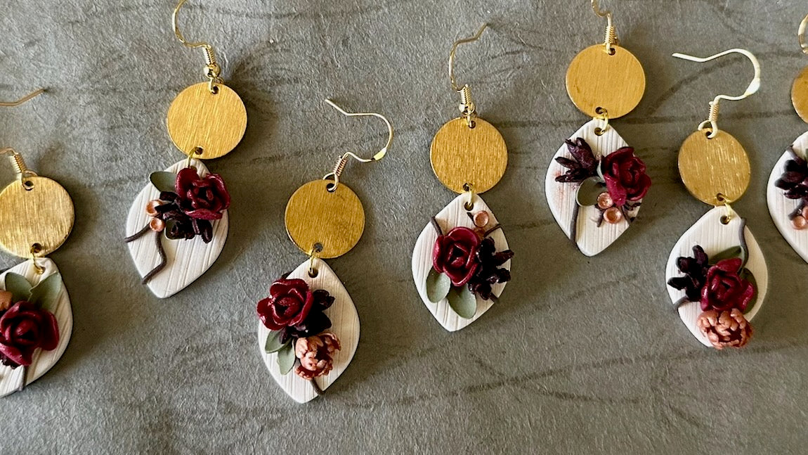 Floral & Gold Earring (Holiday 2025)