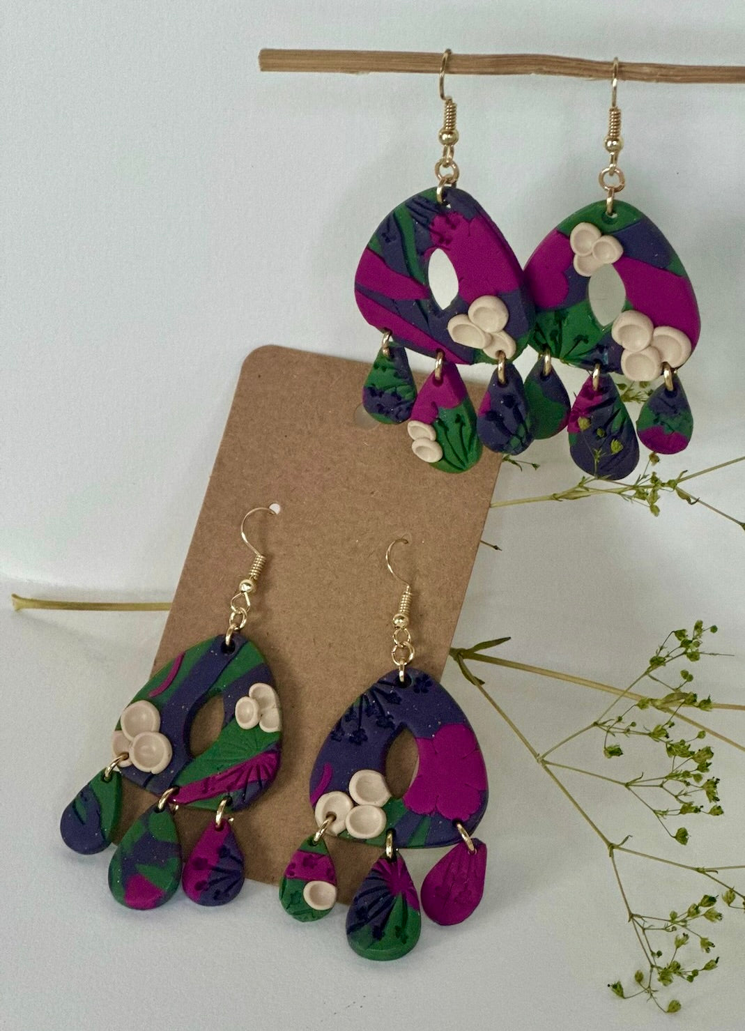 Abstract Dangle Drop Earrings