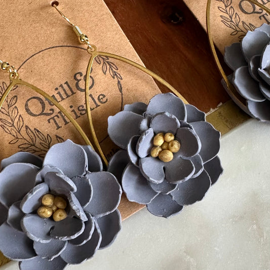 floral statement earrings