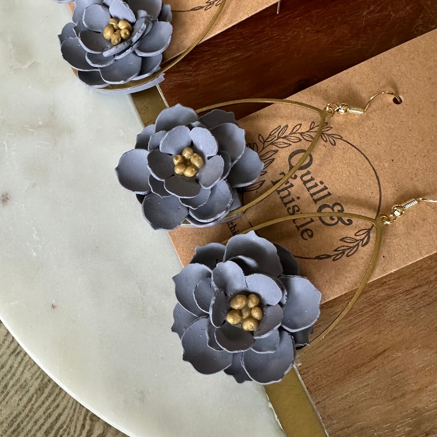 floral statement earrings